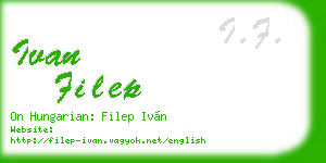 ivan filep business card